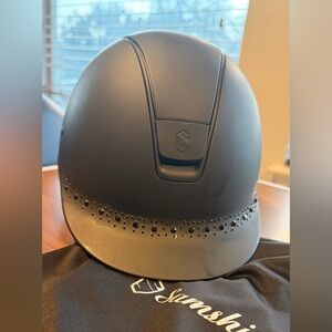 Samshield Shadowmatt Dark Line Helmet with Swarovski Crystals. Small.